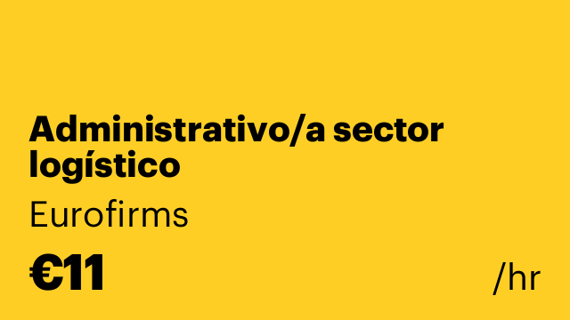 Administrativo/a sector logístico