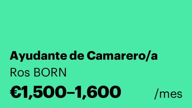 Ayudante de Camarero/a