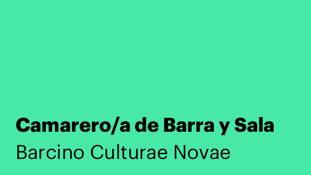 Camarero/a de Barra y Sala