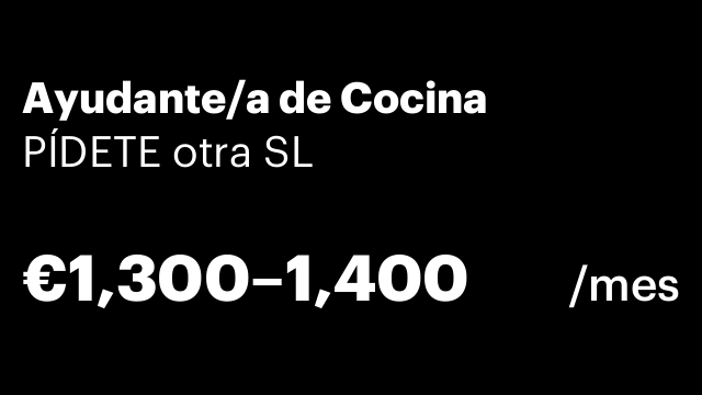 Ayudante/a de Cocina