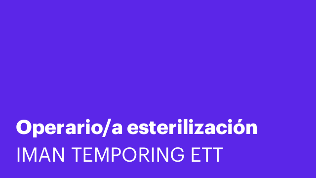 Operario/a esterilización