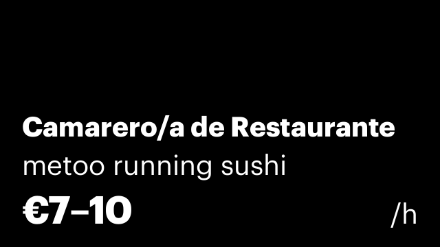 Camarero/a de Restaurante