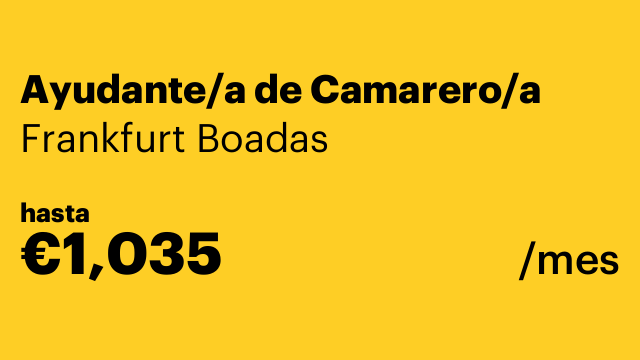 Ayudante/a de Camarero/a