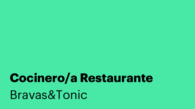 Cocinero/a Restaurante