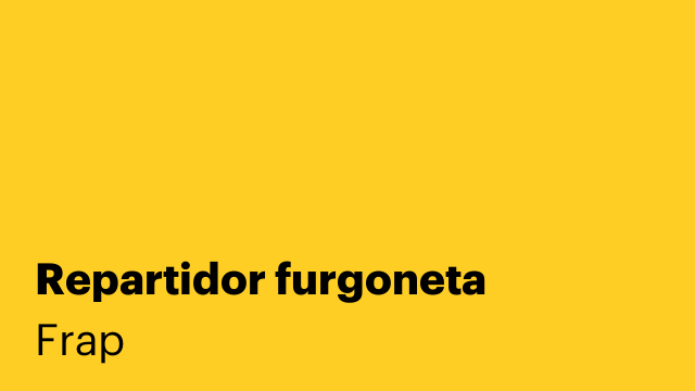 Repartidor furgoneta