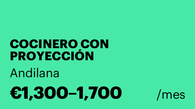 COCINERO CON PROYECCIÓN