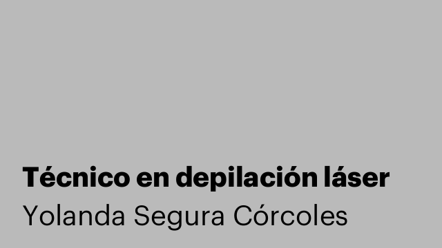 Técnico en depilación láser