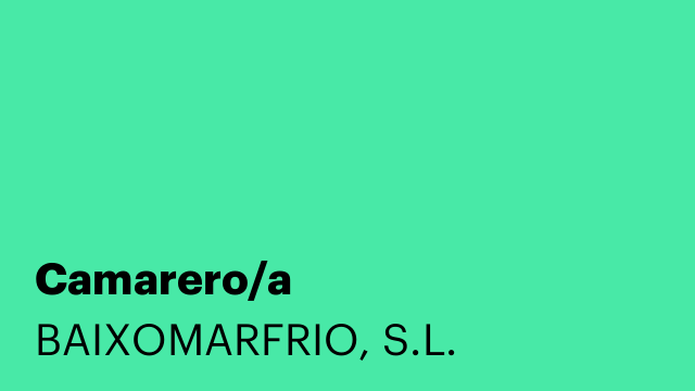 Camarero/a