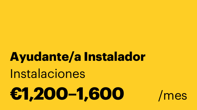 Ayudante/a Instalador