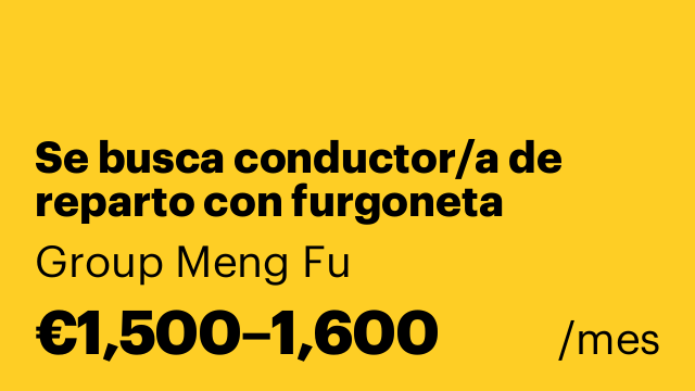Se busca conductor/a de reparto con furgoneta