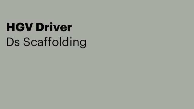 HGV Driver