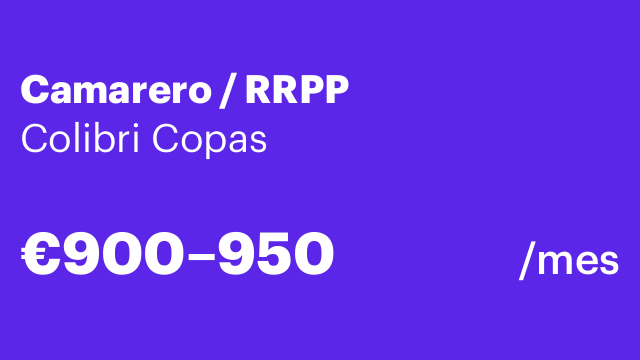 Camarero / RRPP