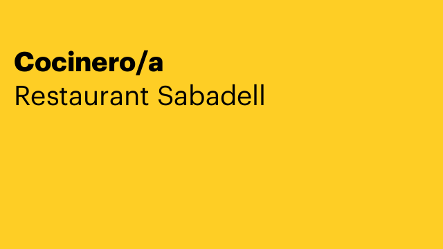 Cocinero/a