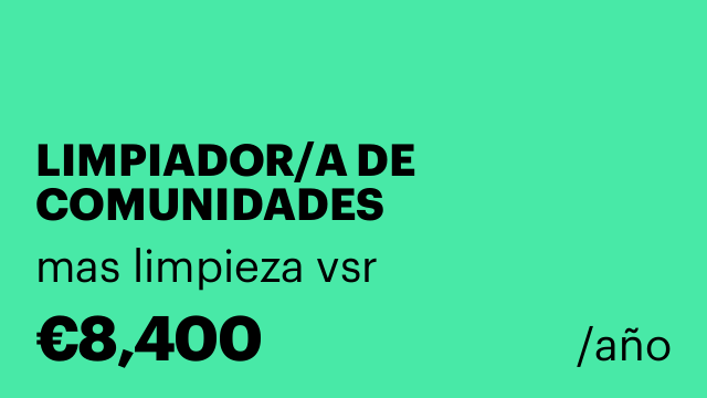 LIMPIADOR/A DE COMUNIDADES