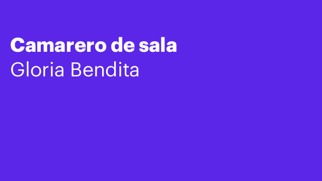 Camarero de sala