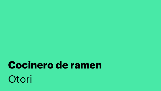 Cocinero de ramen