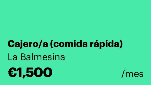 Cajero/a (comida rápida)