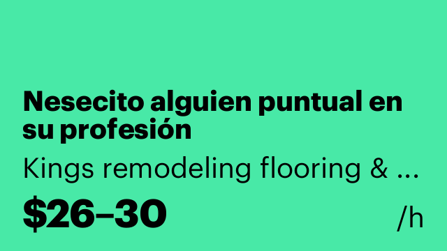 Nesecito alguien puntual en su profesión