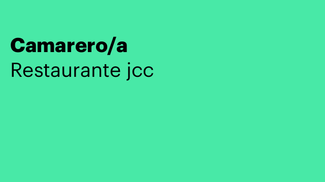 Camarero/a