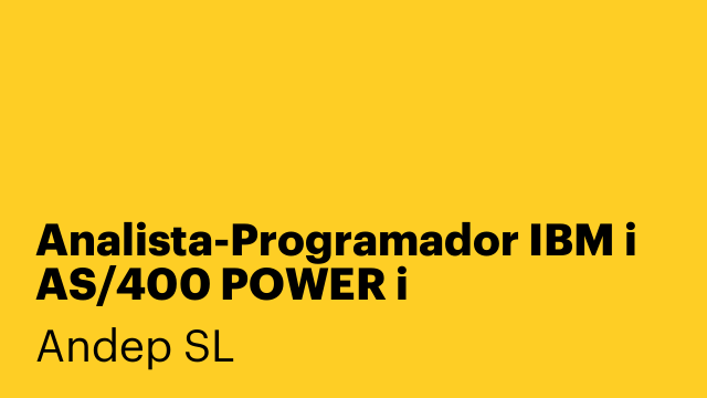 Analista-Programador IBM i AS/400 POWER i