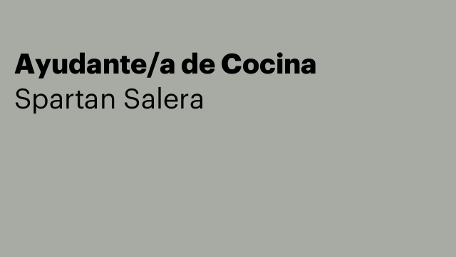 Ayudante/a de Cocina