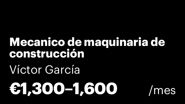 Mecanico de maquinaria de construcción