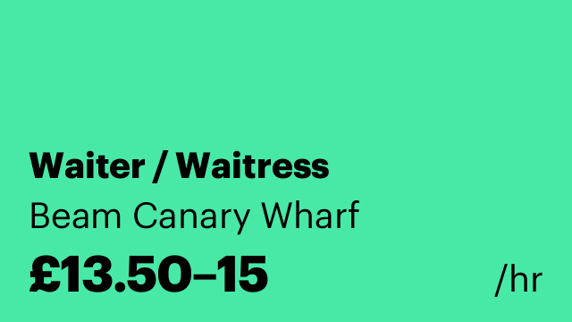 Waiter / Waitress