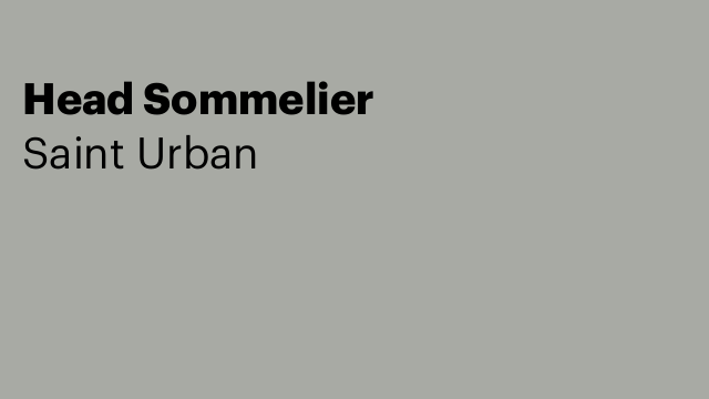 Head Sommelier