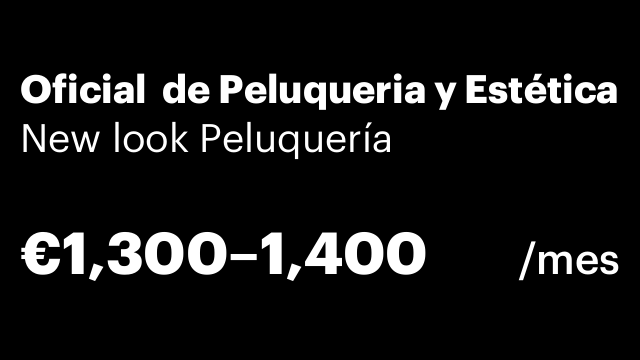 Oficial  de Peluqueria y Estética
