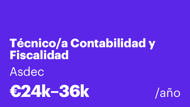Técnico/a Contabilidad y Fiscalidad