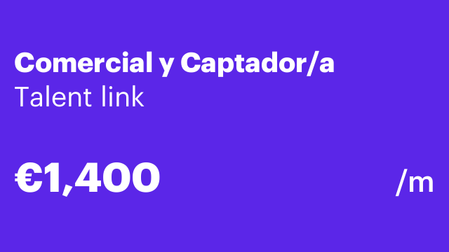Comercial y Captador/a