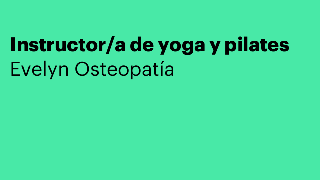 Instructor/a de yoga y pilates