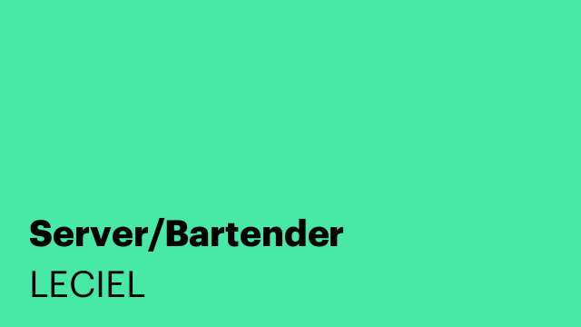 Server/Bartender