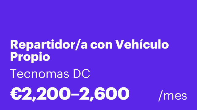 Repartidor/a con Vehículo Propio