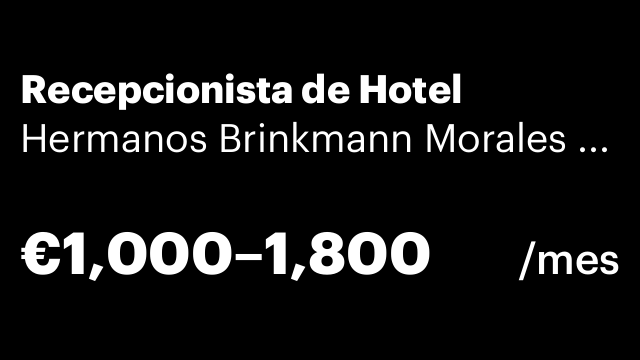 Recepcionista de Hotel