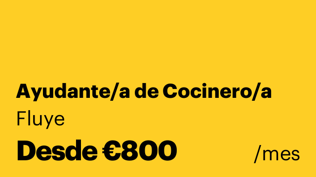 Ayudante/a de Cocinero/a