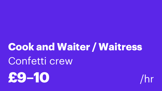 Cook and Waiter / Waitress
