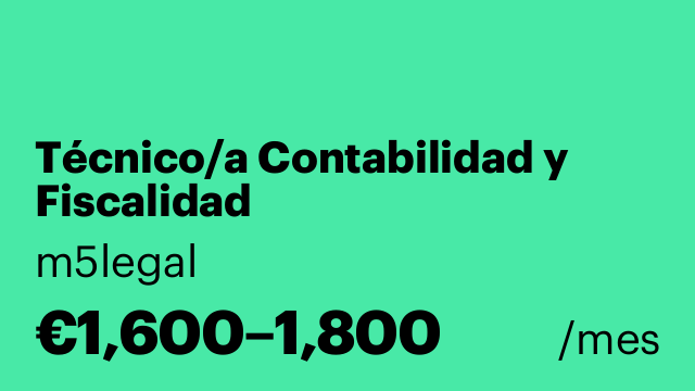 Técnico/a Contabilidad y Fiscalidad
