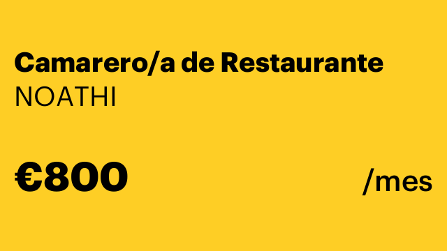 Camarero/a de Restaurante