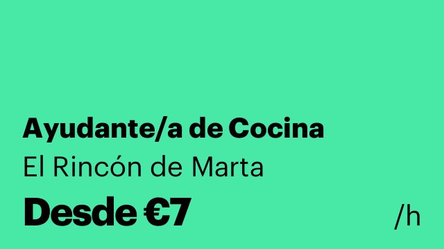 Ayudante/a de Cocina