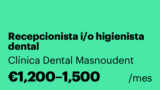 Recepcionista i/o higienista dental