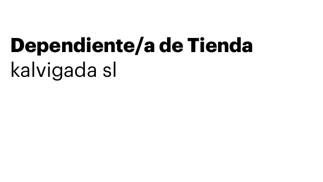 Dependiente/a de Tienda