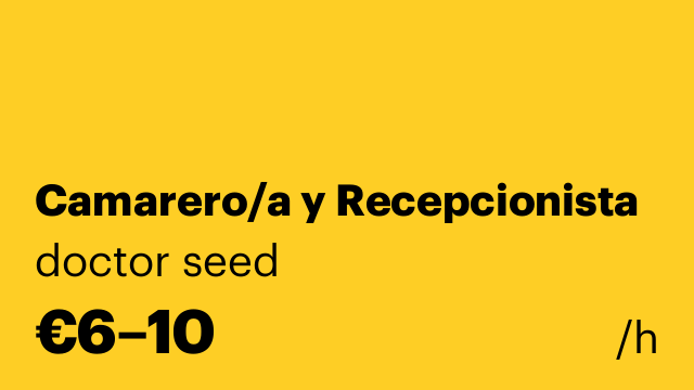 Camarero/a y Recepcionista