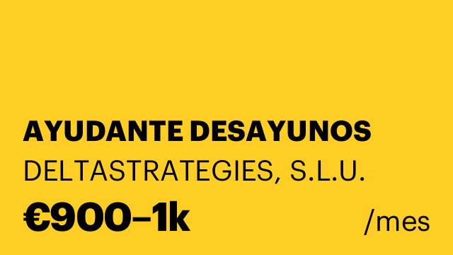 AYUDANTE DESAYUNOS