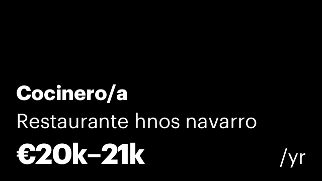 Cocinero/a