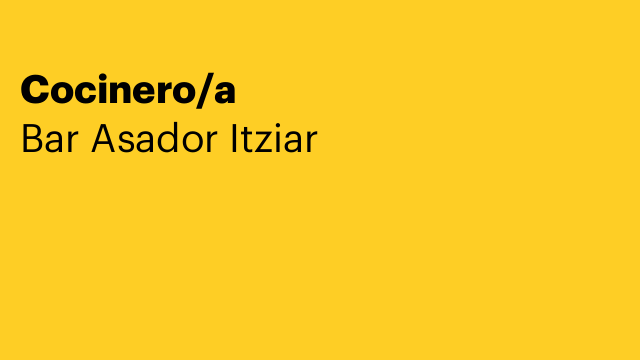 Cocinero/a