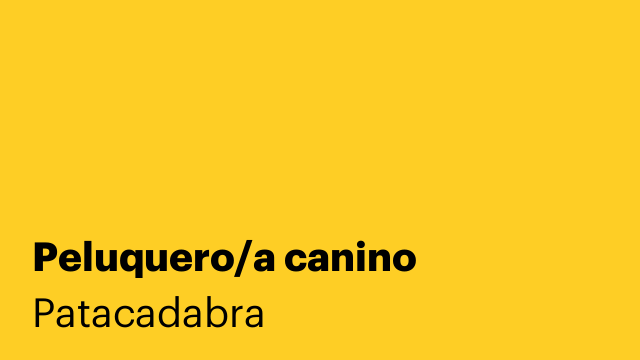 Peluquero/a canino