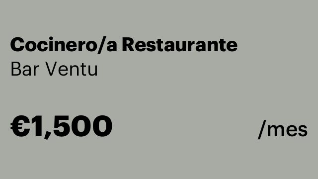 Cocinero/a Restaurante