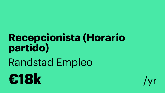 Recepcionista (Horario partido)