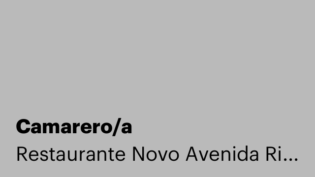 Camarero/a